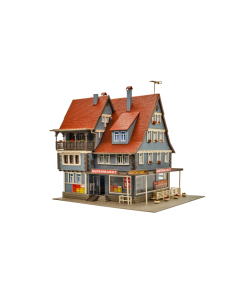 H0 Supermarkt met interieur en led-verlichting, functionele kit Vollmer 43660
