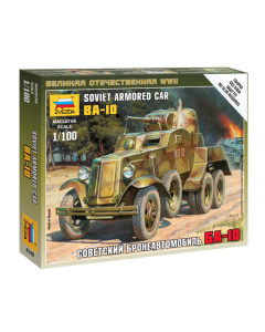 1/100 Soviet Armored Car BA-10, snap fit "Art of Tactic" Zvezda 6149