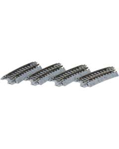 N Unitrack Rails Bocht (20-171), R216 15°, 4st. Kato 20171