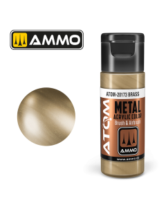 ATOM ACRYLIC METALLIC BRASS 20 ML AMMO by Mig 20173