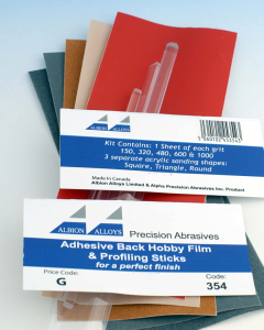 Adhesive Back Hobby Film with Profiling Sticks, 3 stuks Albion Alloys CODE354