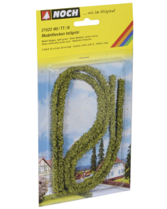H0 Model heggen, groen, 2 stuks, 1 x 0,6 cm, elk 50 cm lang Noch 21522