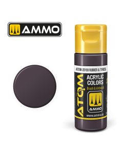 ATOM ACRYLIC COLOR RUBBER & TIRES 20 ML AMMO by Mig 20159