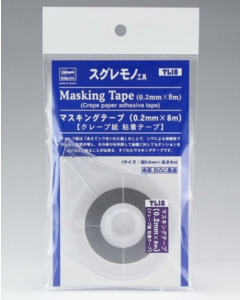 TL18 Afplaktape 0.2mm, 8 meter - Hasegawa 71048 Hasegawa 71048