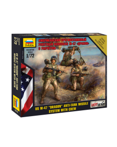 1/72 US M-47 "Dragon" Anti-Tank Missile System with Crew, snap fit "Art of Tactic" Zvezda 7415