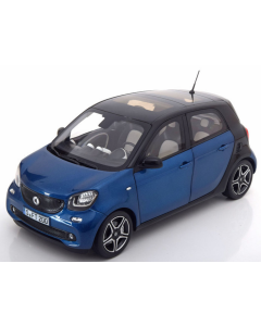 1/18 Smart Forfour 2015, blauw/zwart Norev 183435