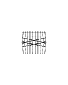 H0m kruising, 24° 71mm voor Dubbelspooraansluiting 4217 000 Bemo 4217000