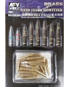1/35 NATO 155mm Howitzer Ammo Set (Brass) AFV-Club AG35039