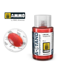 AMMO A-Stand Transparent Red 30ml AMMO by Mig 2401