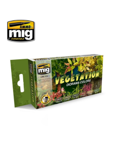 Vegetation Diorama Colors Set  6 jars 17 ml AMMO by Mig 7176