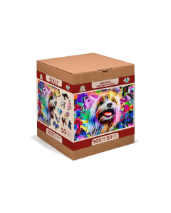 Houten legpuzzel - Popart Yorkshire Terrier, 505 stukjes Wooden City NB5050125L