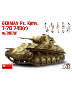 1/35 German Pz.Kpfw. T-70 743 (r) w/Crew MiniArt 35026