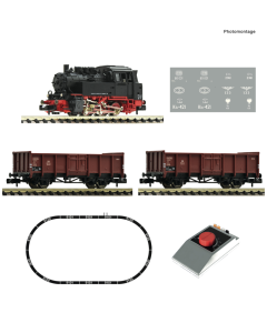 N Startset DB Stoomloc BR 80 met goederenwagens (2), analoog Fleischmann 5160002