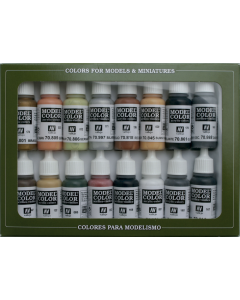 German Colors WWII Model Color Paint Set, 16 kleuren Vallejo 70107