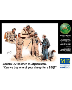 1/35 Modern US Tankmen in Afghanistan, "Can we buy one of your sheep for a BBQ?" Master Box 35131