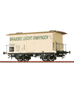 H0 K.W.St.E. Gesloten goederenwagen "Brauerei Leicht Vaihingen", tijdperk I Brawa 47730