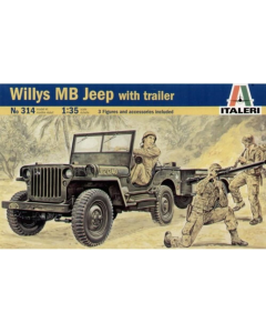 1/35 Willys MB Jeep with Trailer Italeri 0314