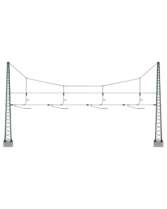 H0 Viersporige draadoverspanning Viessmann 4163