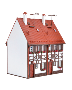 H0 Half-houten geschakelde twee-onder-een-kap woning Vollmer 43847