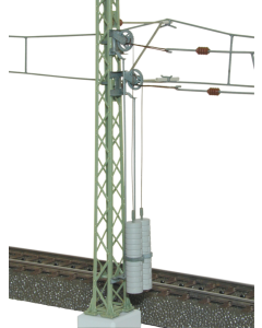H0 Afspanirichting (rollen) op vakwerkmast, hoogte 11,5 cm Viessmann 4164
