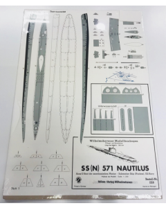 1/250 U.S. SS(N) Nautilus Atoomonderzeeër, MV1218 WSW Modellbau 1218