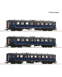 H0 3-delige set: Reizigerswagons „Blokkendoos“, NS Roco 6200054
