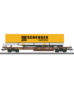 H0 AAE Cargo Containerdraagwagen type Sdgms "Schenker Sweden", tijdperk V Marklin 47438