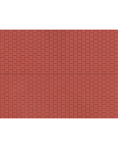 H0 Stoep/Trottoir platen / Dekorplatte Fußsteig rood, per stuk Auhagen 52424