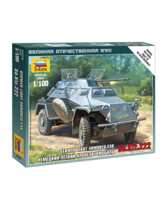 1/100 German Sd.Kfz.222 Armored Car, snap fit "Art of Tactic" Zvezda 6157