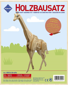 Houten Giraffe, 38-delig Pebaro 8594