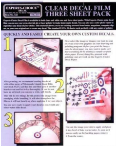 Decal Film Sheet, transparant Bare-Metal Foil Company 122