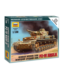 1/100 German Pz.IV Ausf.D Medium Tank, snap fit "Art of Tactic" Zvezda 6151