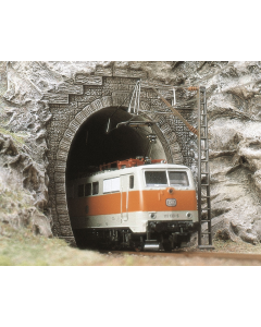 H0 Tunnelportaal enkelspoor bovenleiding, 2 st. Busch 7024