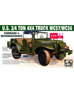 1/35 U.S. ¾ ton 4x4 Truck WC57/WC56 Command & Reconnaissance AFV-Club 35S16