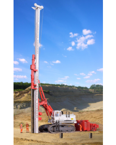 H0 LIEBHERR 974 met hei- en trekinrichting Kibri 11253