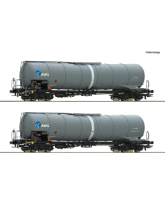 H0 2-delige set ketelwagens Zans KVG Roco 77463