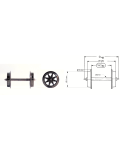 H0 Spaakwiel, Wieldiameter: 11 mm, As lengte: 24 mm Fleischmann 6563