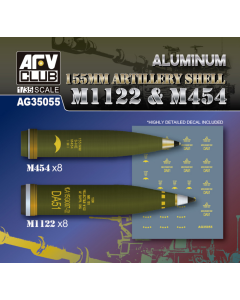1/35 Aluminium 155mm Artillery Shell M1122 & M454 AFV-Club AG35055