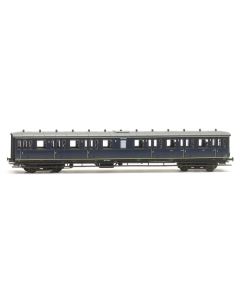 H0 NS C12c B6443, blauw, grijs dak, 3e klasseborden hoog, 1954 Artitec 2025505