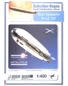 1/400 Graf Zeppelin D-LZ 127 (metal foil) - SB 572 Schreiber-Bogen 29572