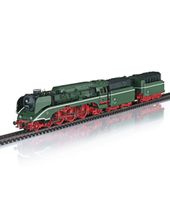 H0 DDR Sneltrein-stoomloc 18 201 (oliegestookt) met extra tender, digitaal (mfx) met sound Marklin 38201