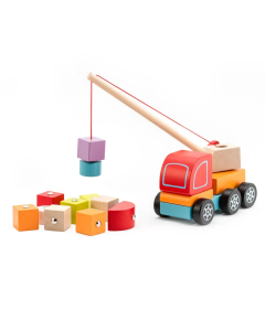 Houten kraanwagen Cubika 13982
