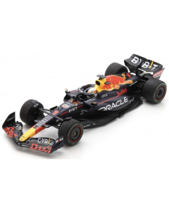 1/18 RED BULL RACING ORACLE #1 MAX VERSTAPPEN WINNER JAPANESE GP WORLD CHAMPION 2022 + PITBOARD Spark 18S774