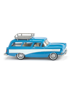 H0 Opel Caravan (1957), lichtblauw/wit Wiking 007001
