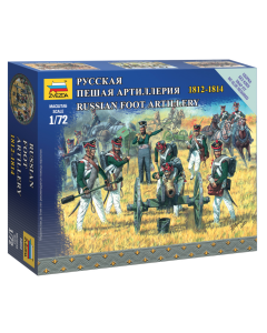 1/72 Russian Foot Artillery (1812-1814), snap fit Zvezda 6809