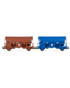 H0 2-delige set NS zwenkdakwagens Rivarossi HR6432
