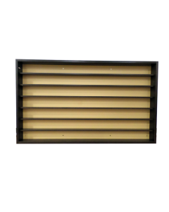 Vitrinekast met glazen schuifdeuren, notenkleur Kibri 12011