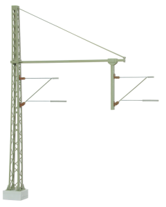 H0 Vakwerkmast met 2-sporige buisuitlegger Viessmann 4160