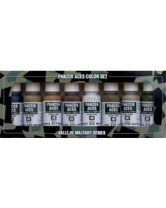 Panzer Aces Set #2 (o.a. Wood, Leather, Stencil), 8 kleuren Vallejo 70123