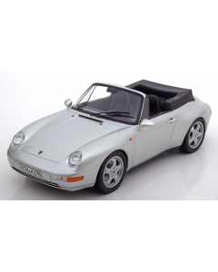 1/18 Porsche 911 Carrera Cabriolet met Hardtop 1993, zilver Norev 187592